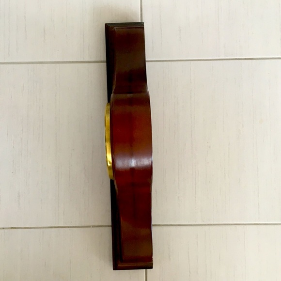 Vintage 1992 the Bombay Company Solid Wood NAPOLEON Style Mantle Clock, 5" Dial - Picture 4 of 15